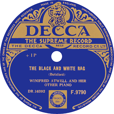 black and white rag decca disc